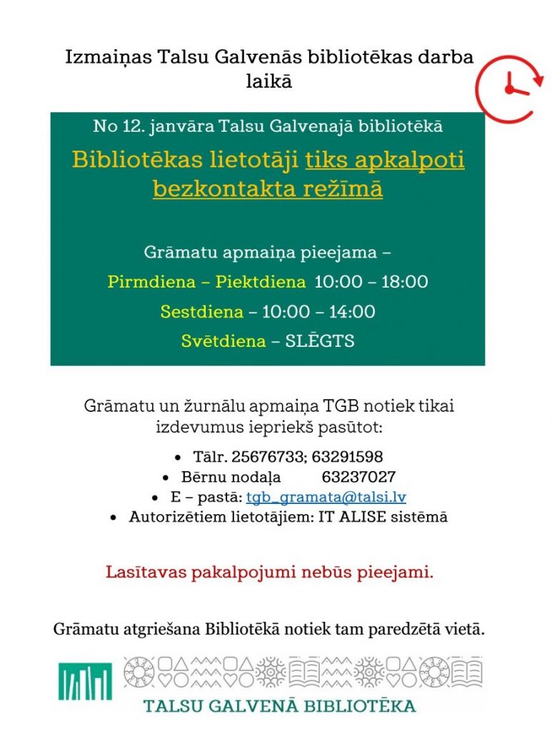 Darba režīms no 12.01.2021