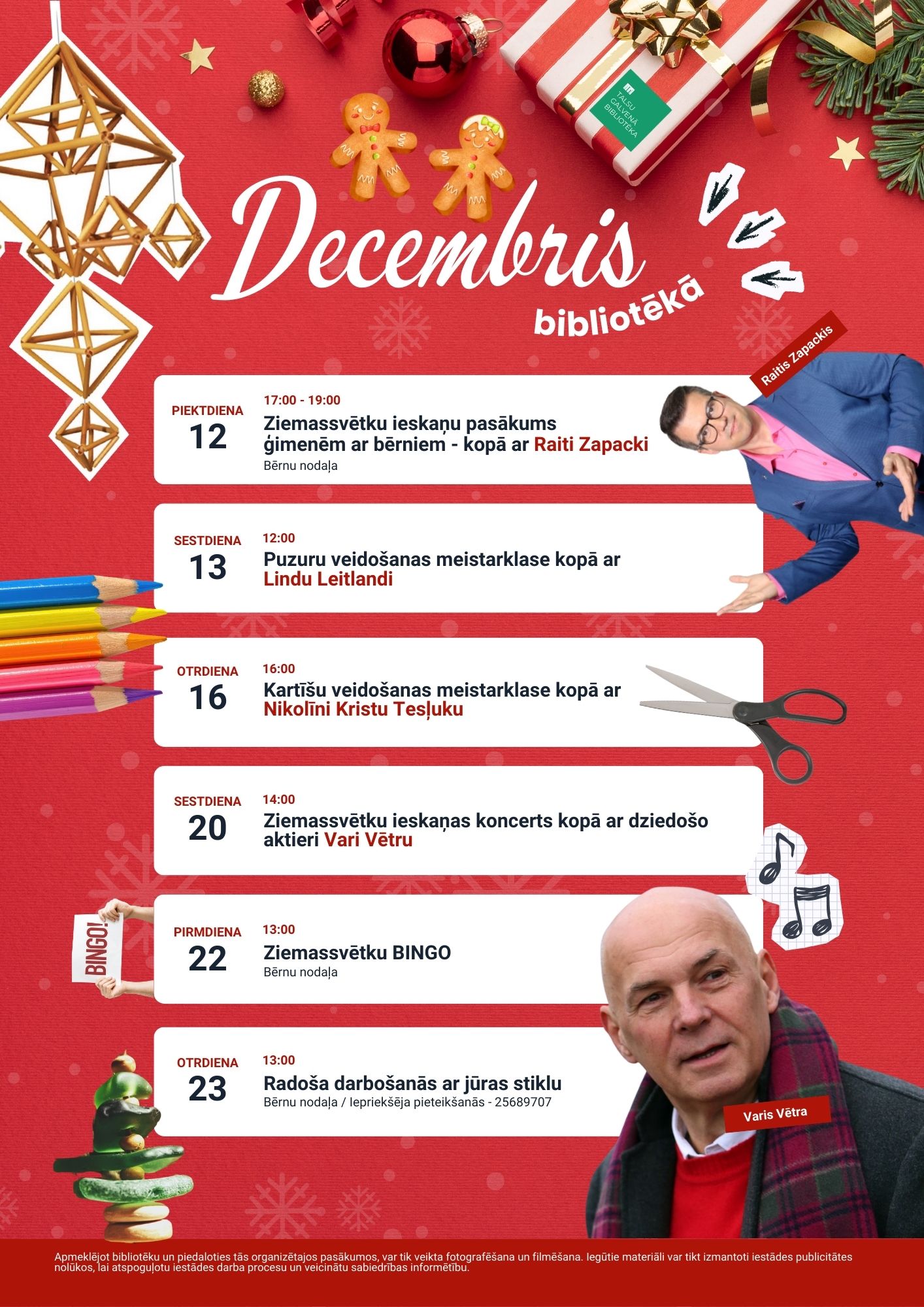 Ziemassvētku gaidīšanas laiks bibliotēkā Ziemassvētku gaidīšanas laiks bibliotēkā