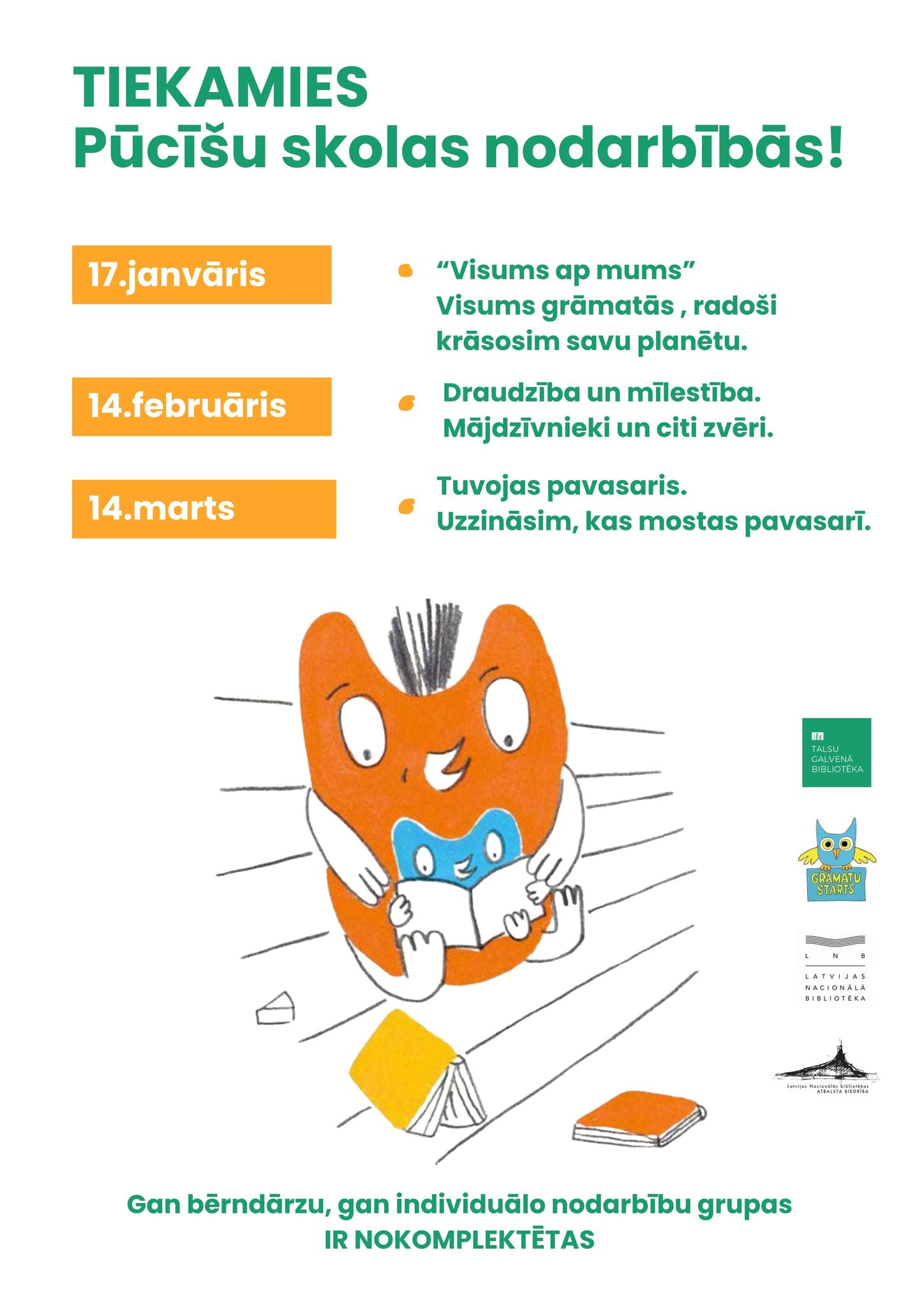 Pūcīšu skola turpināsies 2026 gada janvārī Pūcīšu skola turpināsies 2026 gada janvārī