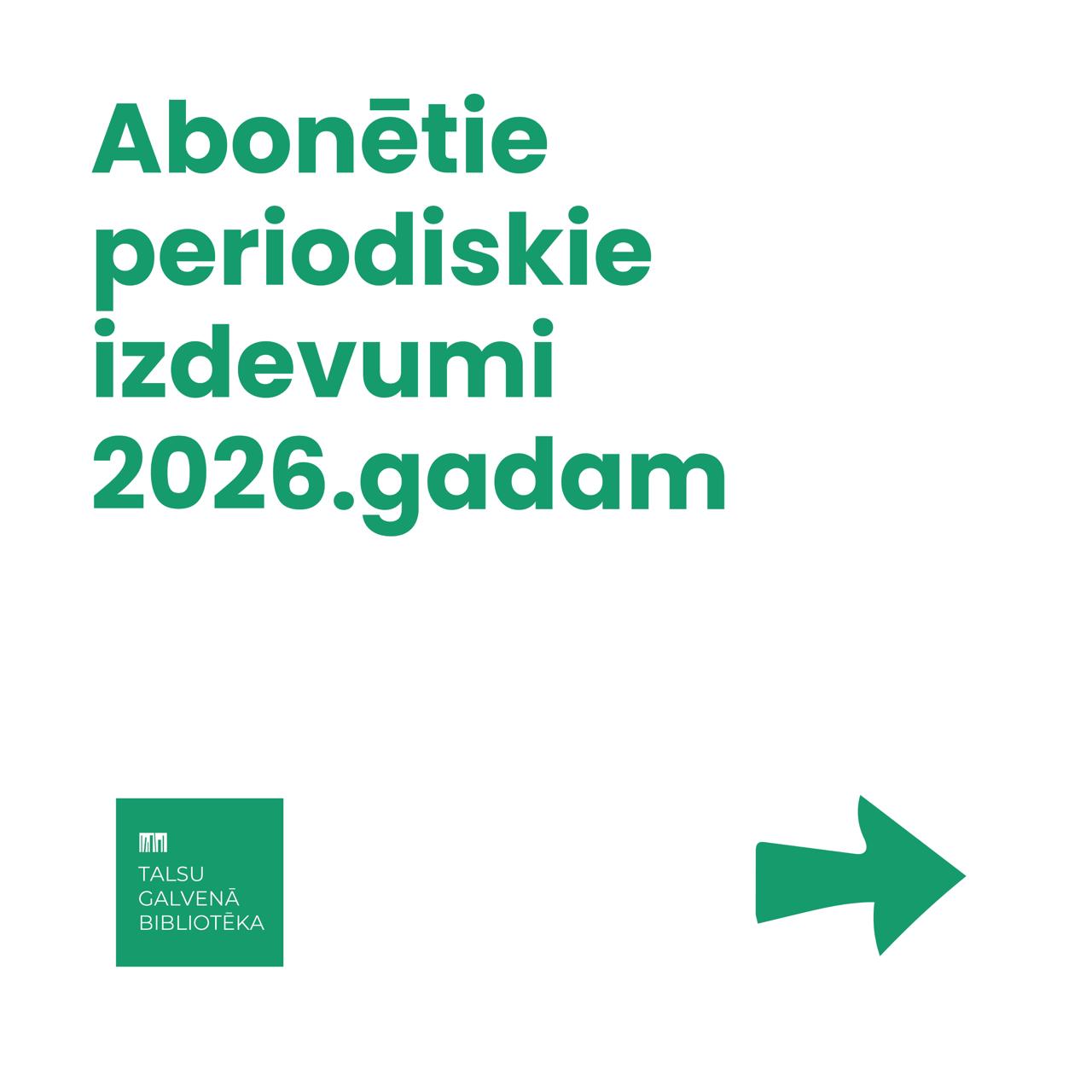 Jaunumi bibliotēkas periodikas klāstā 2026. gadā Jaunumi bibliotēkas periodikas klāstā 2026. gadā
