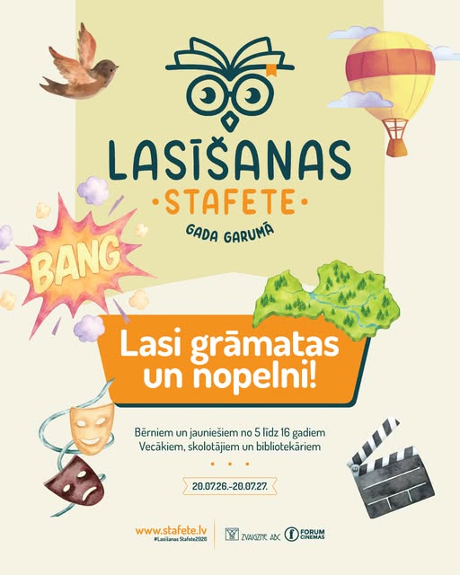 “Lasīšanas stafete” – aizraujošs lasīšanas piedzīvojums visa gada garumā “Lasīšanas stafete” – aizraujošs lasīšanas piedzīvojums visa gada garumā